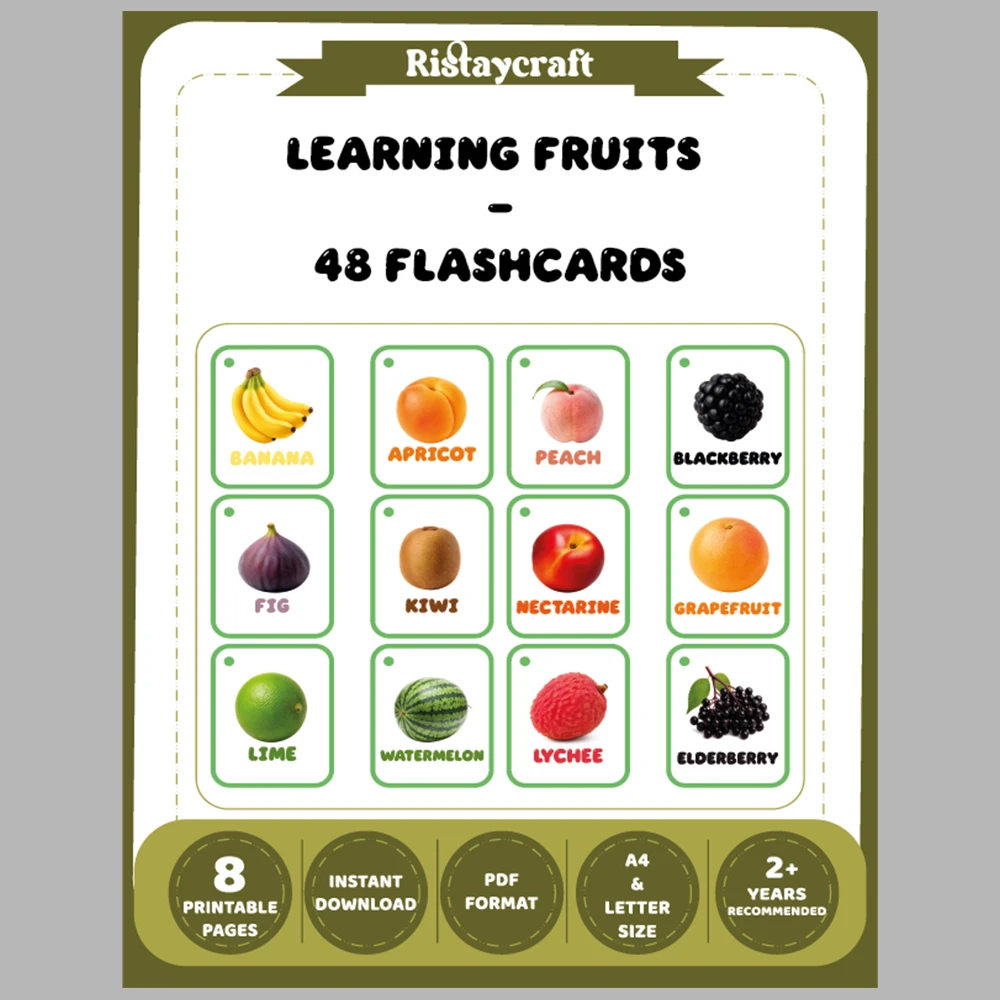 Learning Fruits 48 Flashcards