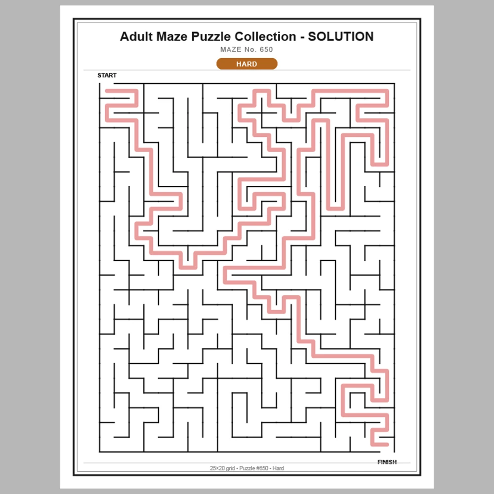 Maze Puzzle Hard 50 Pages of Puzzles – Vol. 14