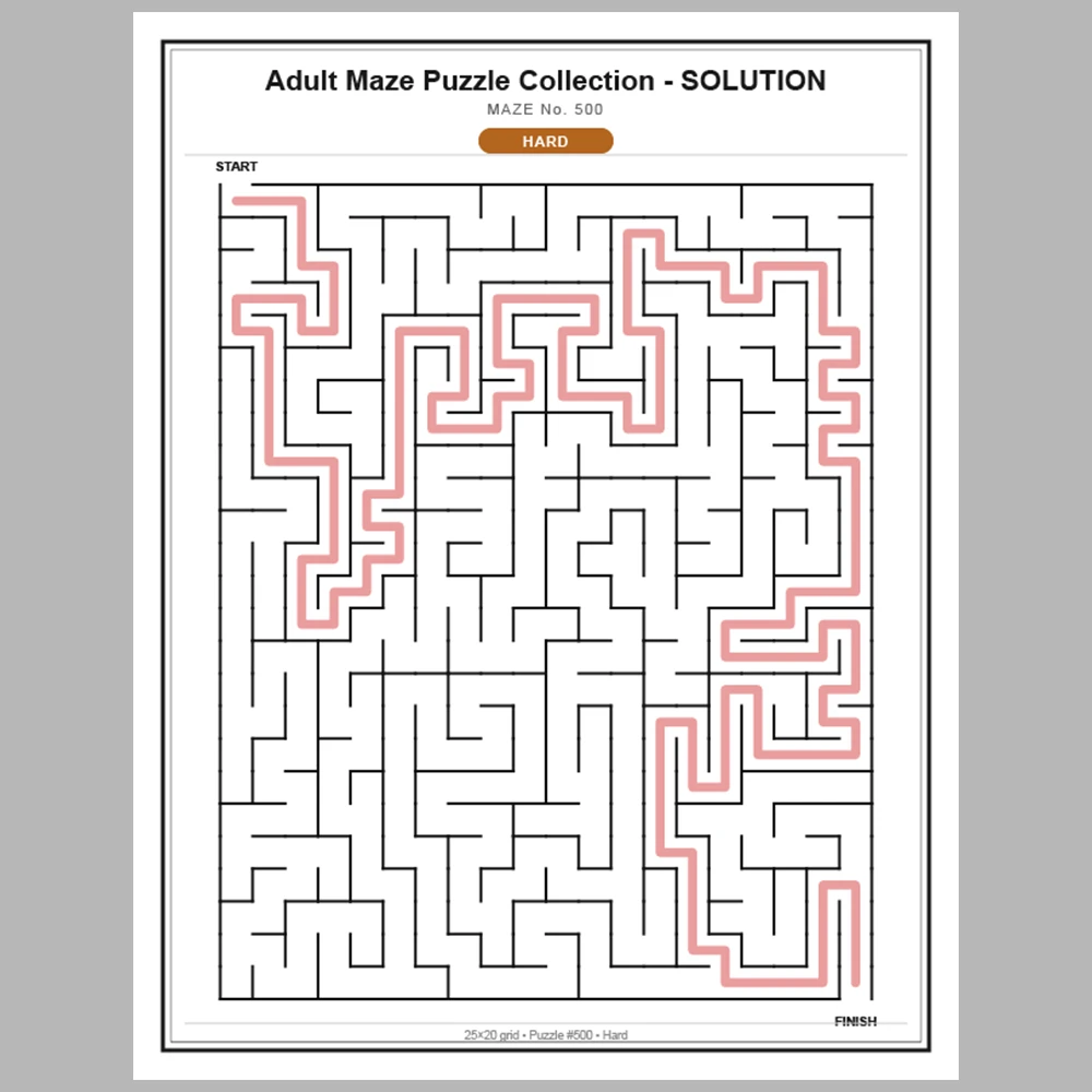 Maze Puzzle Hard 50 Pages of Puzzles – Vol. 11