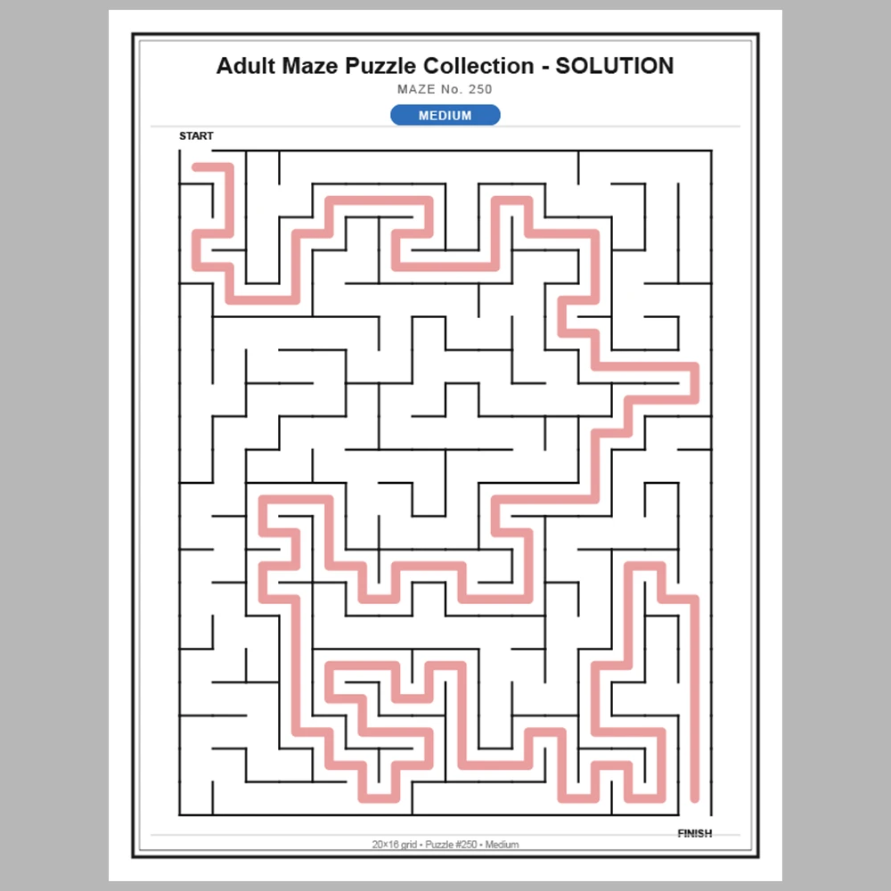 Maze Puzzle Medium 50 Pages of Puzzles – Vol. 6