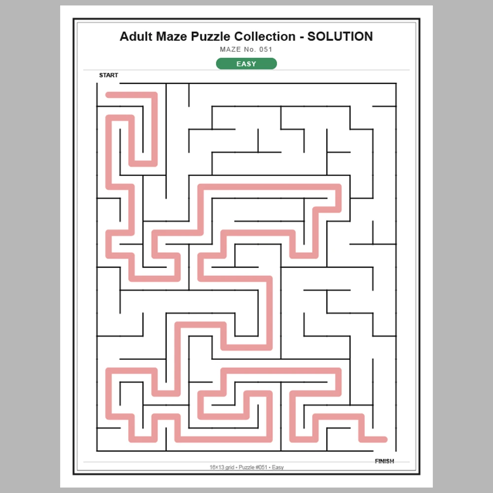 Maze Puzzle Easy 50 Pages of Puzzles – Vol. 2
