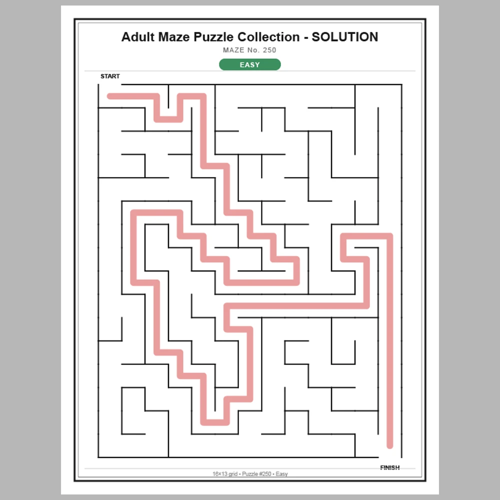 Maze Puzzle Easy 50 Pages of Puzzles – Vol. 6