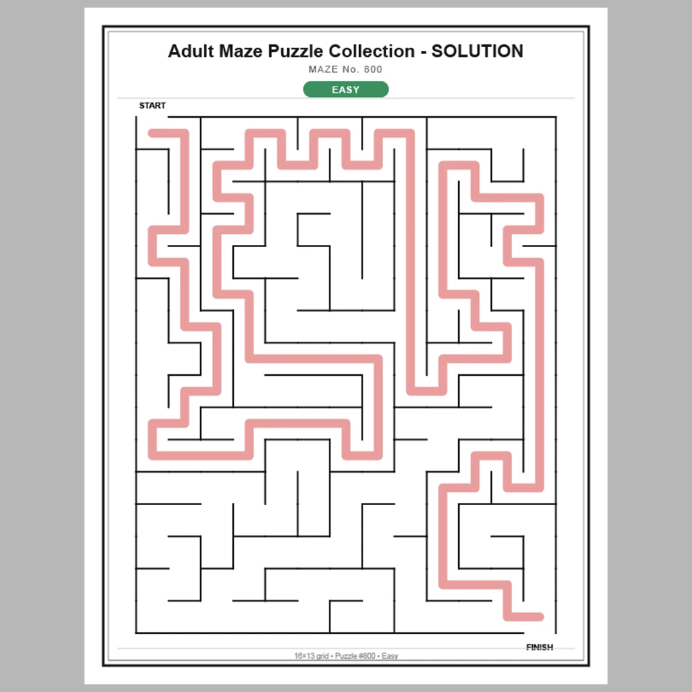 Maze Puzzle Easy 50 Pages of Puzzles – Vol. 17
