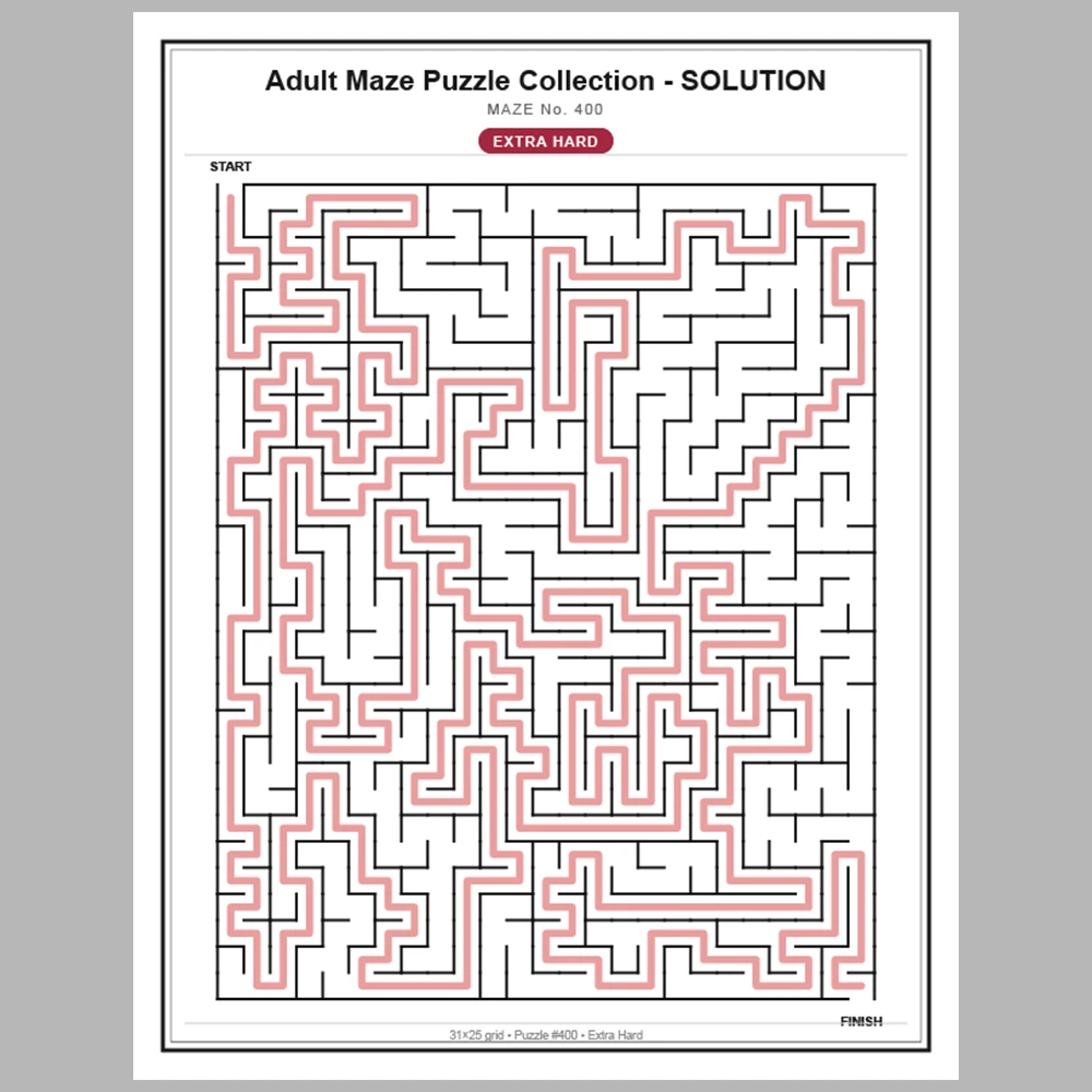 Maze Puzzle Extra Hard 50 Pages of Puzzles – Vol. 9