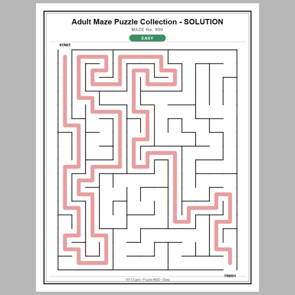 Maze Puzzle Easy 50 Pages of Puzzles – Vol. 19