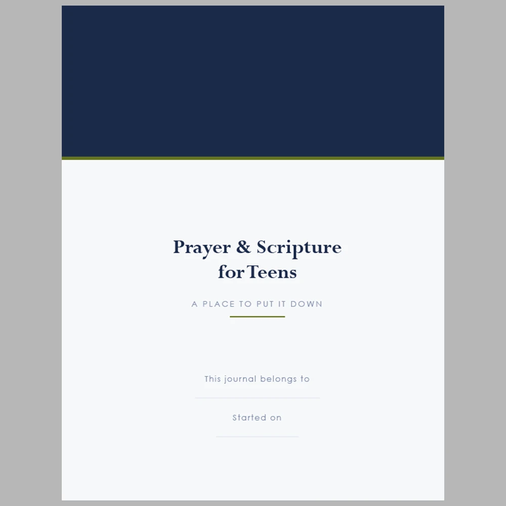 Prayer & Scripture for Teens