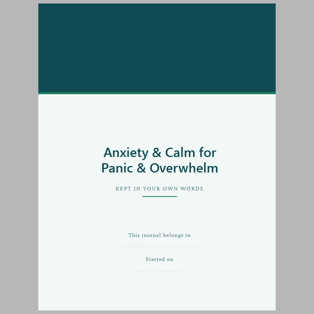 Anxiety & Calm for Panic Overwhelm