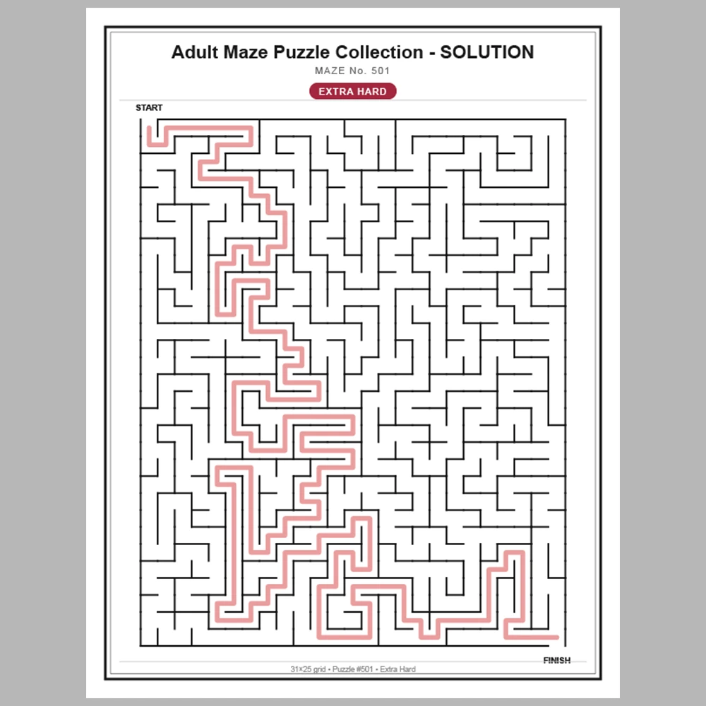 Maze Puzzle Extra Hard 250 Pages of Puzzles – Vol. 3