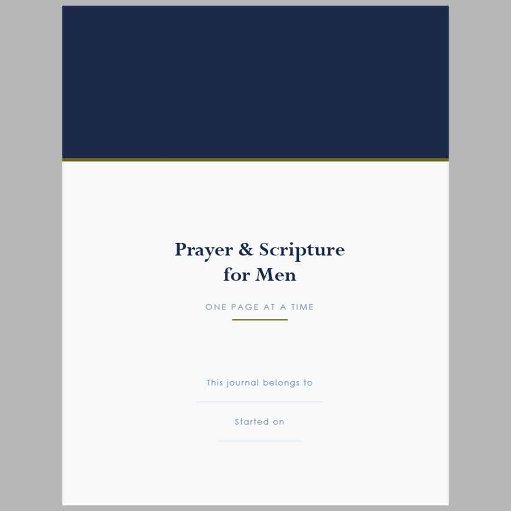 Prayer & Scripture for Men