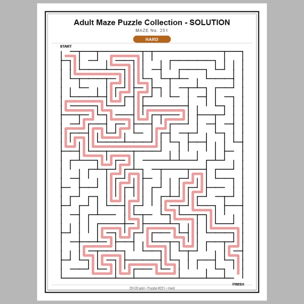 Maze Puzzle Hard 250 Pages of Puzzles – Vol. 2