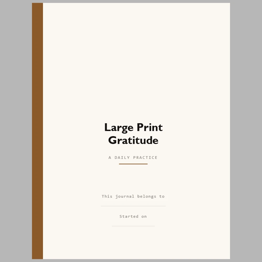 Large Print Gratitude