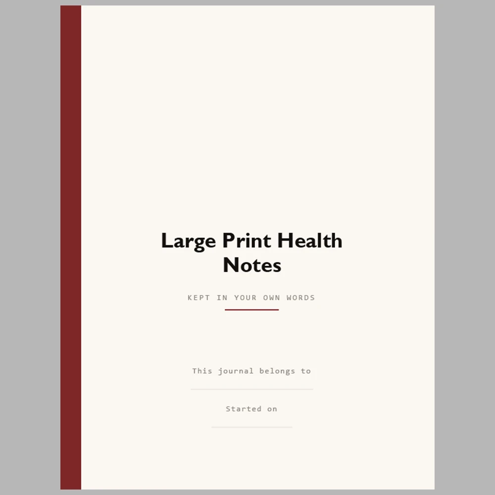 Large Print Health Notes