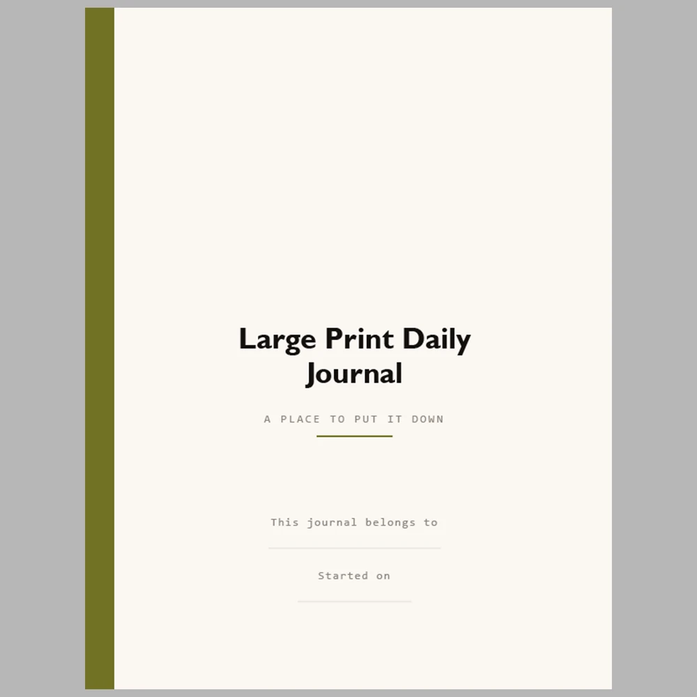 Large Print Daily Journal