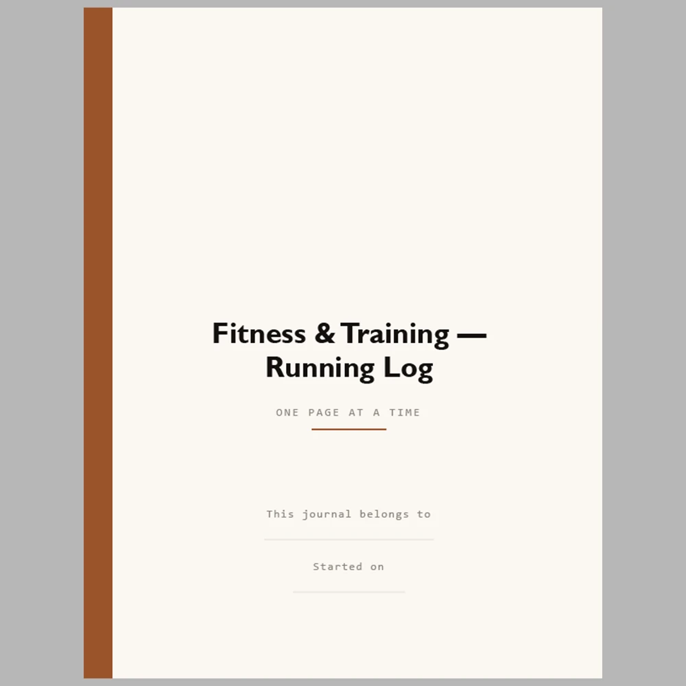 Fitness & Training Running Log 153 Pages