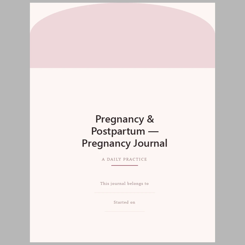 Pregnancy & Postpartum Pregnancy Journal