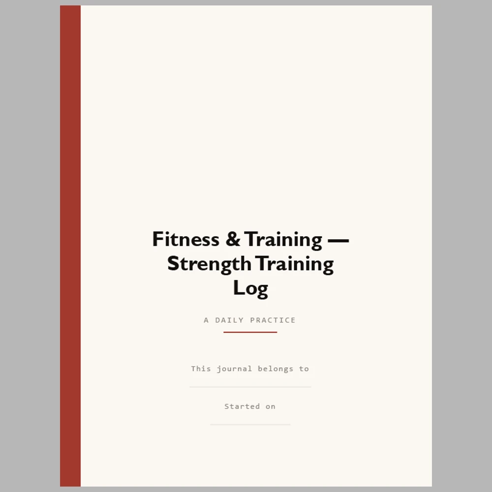 Fitness & Training Strength Training Log