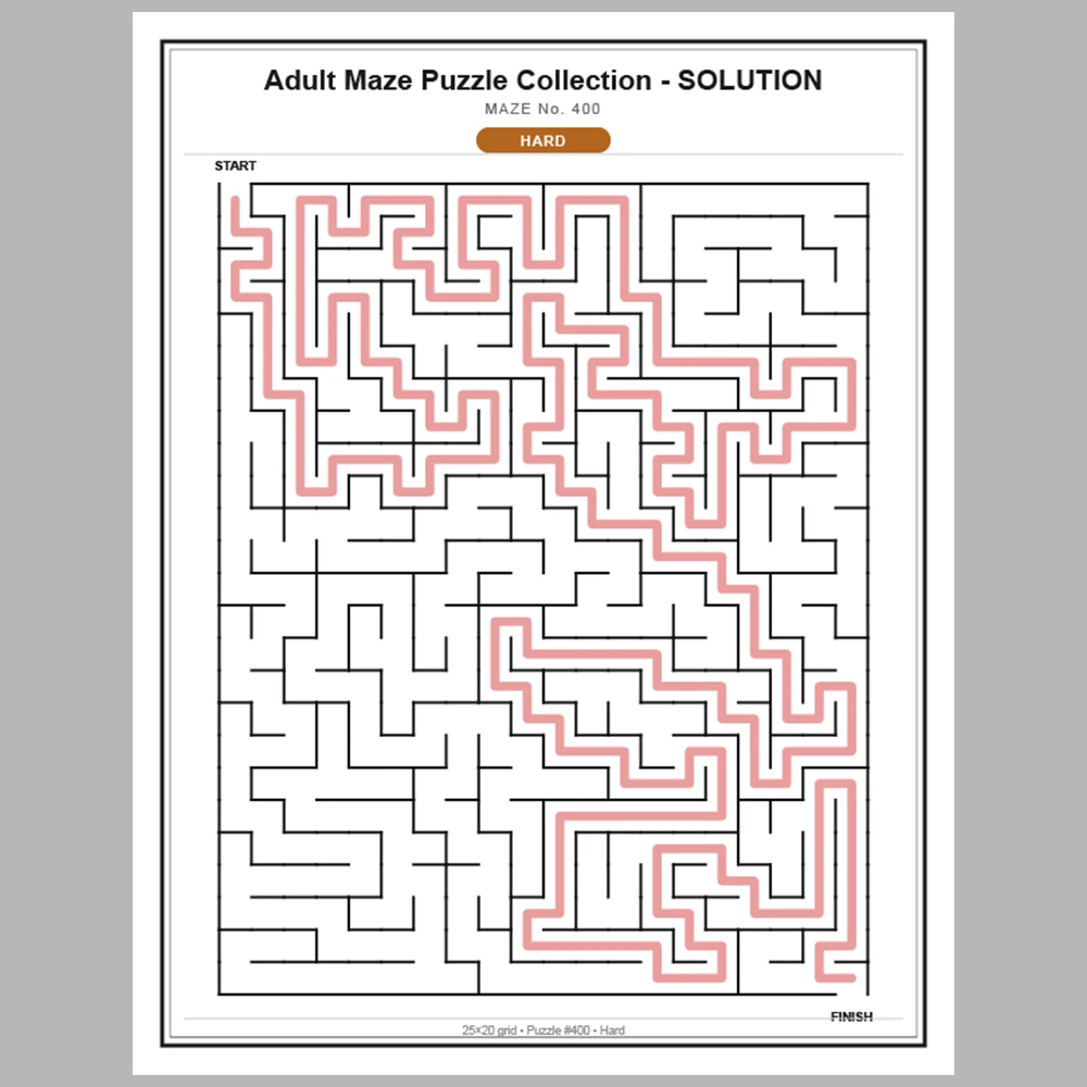 Maze Puzzle Hard 50 Pages of Puzzles – Vol. 9