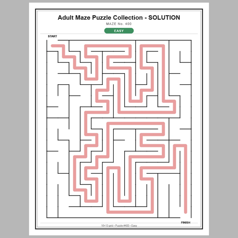 Maze Puzzle Easy 50 Pages of Puzzles – Vol. 9