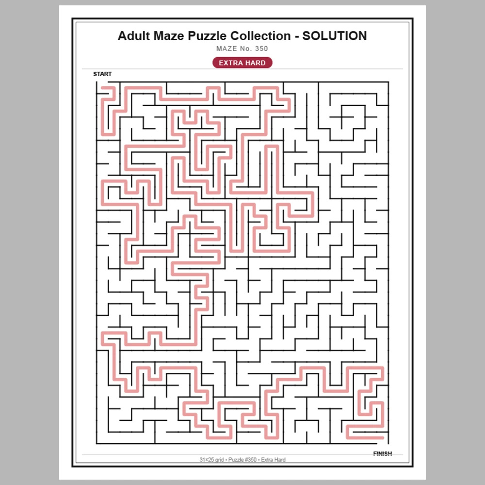 Maze Puzzle Extra Hard 50 Pages of Puzzles – Vol. 8