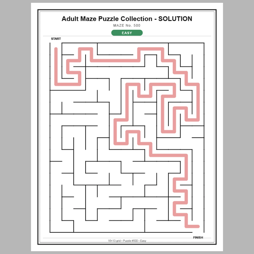 Maze Puzzle Easy 50 Pages of Puzzles – Vol. 11