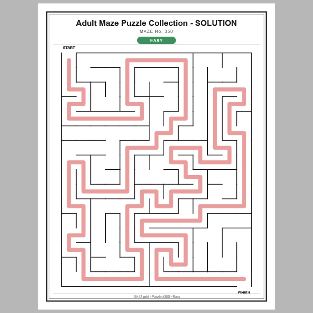 Maze Puzzle Easy 50 Pages of Puzzles – Vol. 8