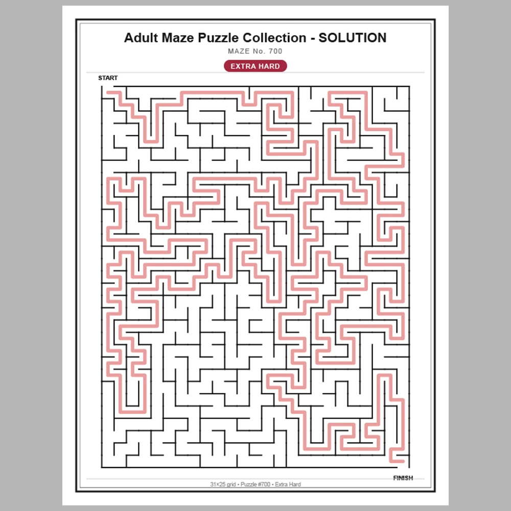 Maze Puzzle Extra Hard 50 Pages of Puzzles – Vol. 15