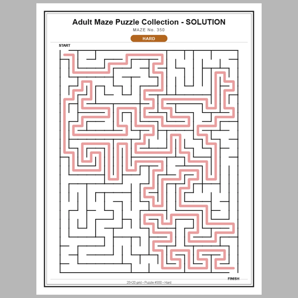 Maze Puzzle Hard 50 Pages of Puzzles – Vol. 8