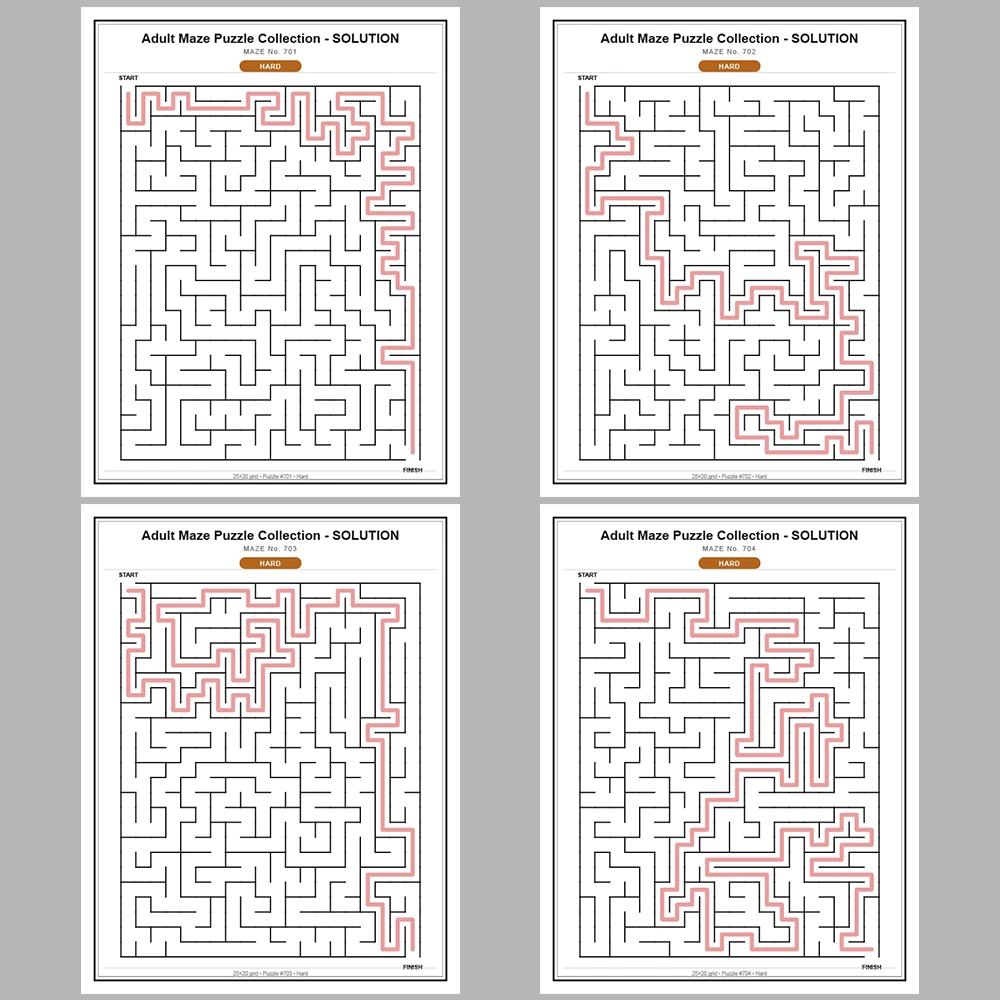 Maze Puzzle Hard 50 Pages of Puzzles – Vol. 15