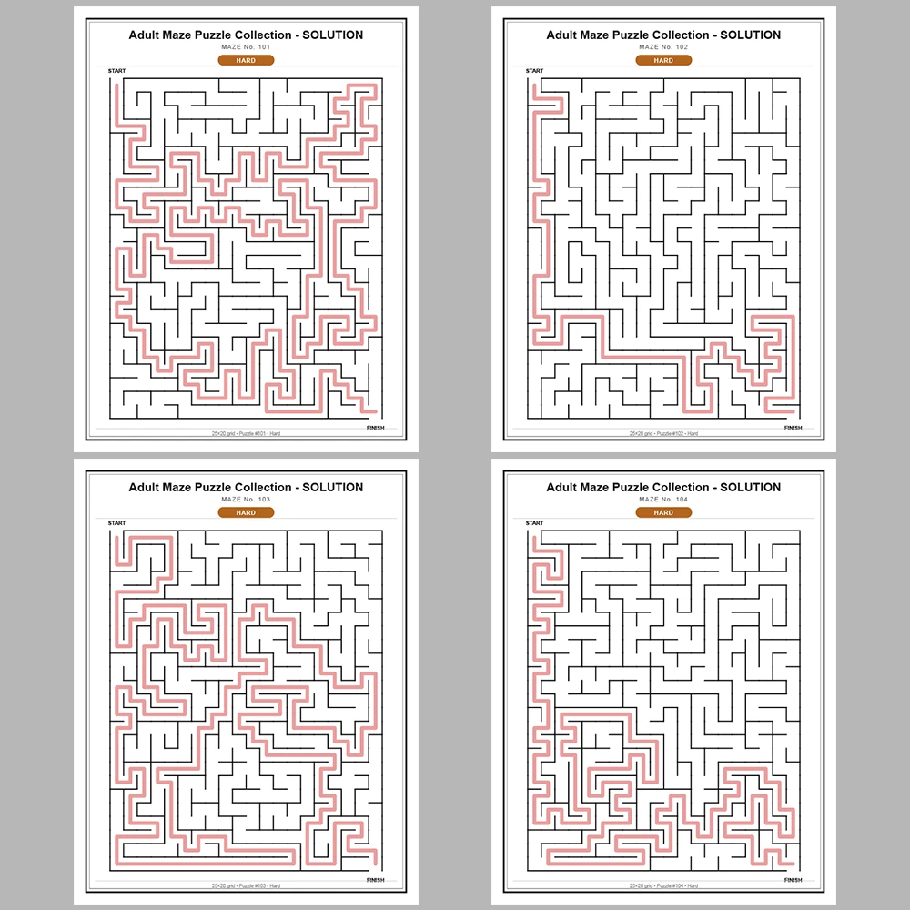 Maze Puzzle Hard 50 Pages of Puzzles – Vol. 3