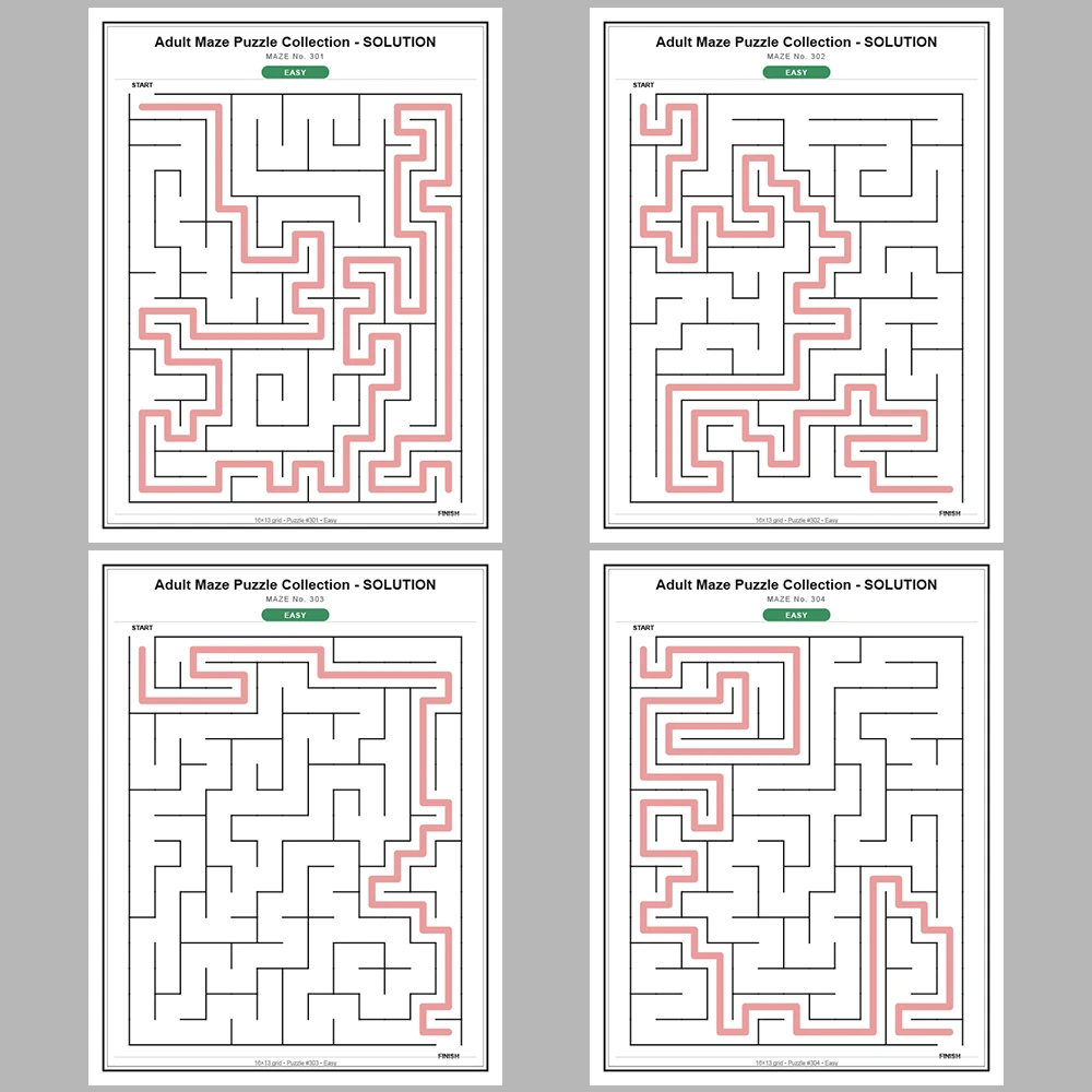 Maze Puzzle Easy 50 Pages of Puzzles – Vol. 7