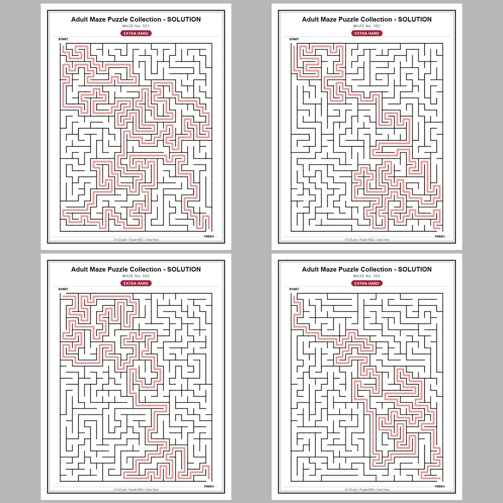 Maze Puzzle Extra Hard 50 Pages of Puzzles – Vol. 7