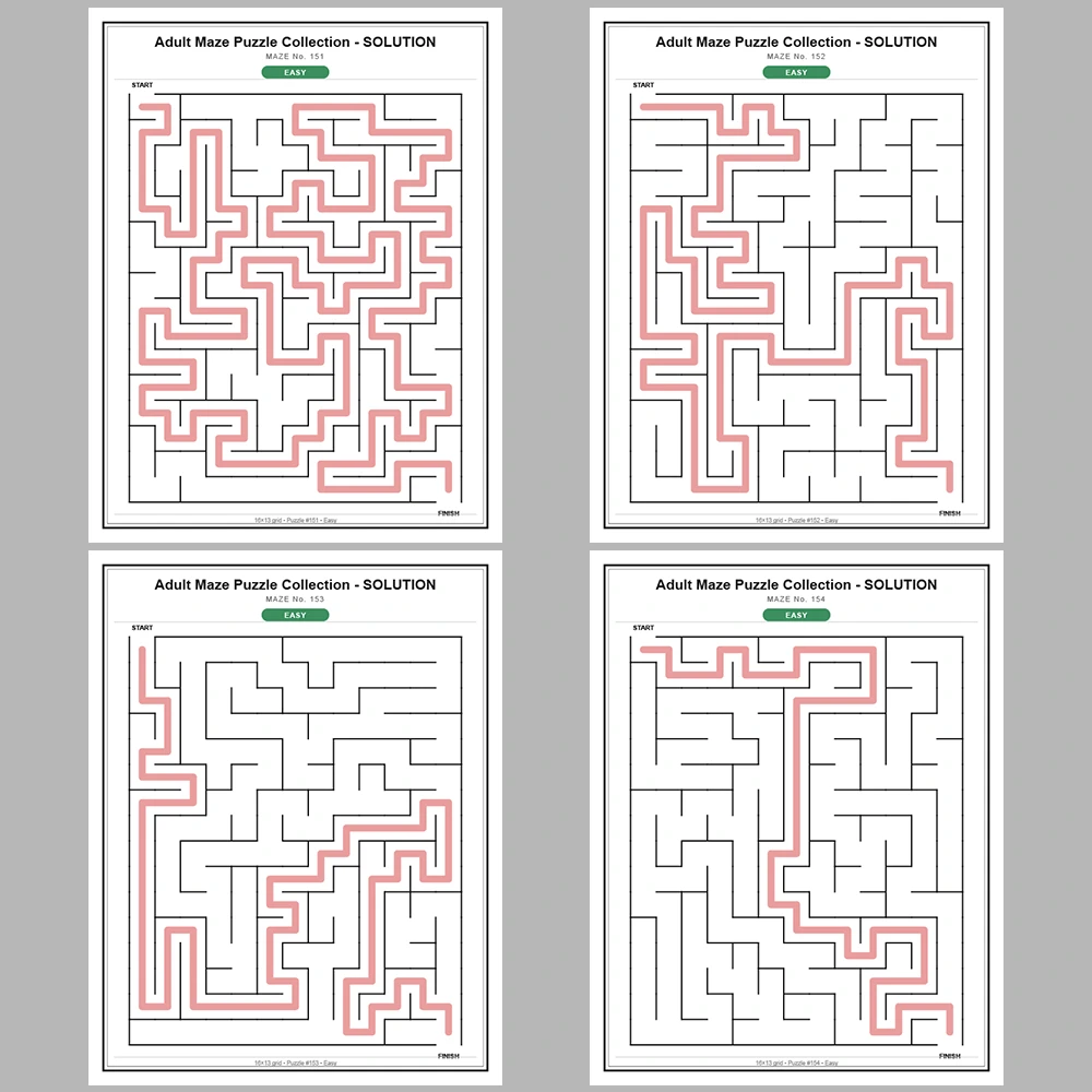 Maze Puzzle Easy 50 Pages of Puzzles – Vol. 4