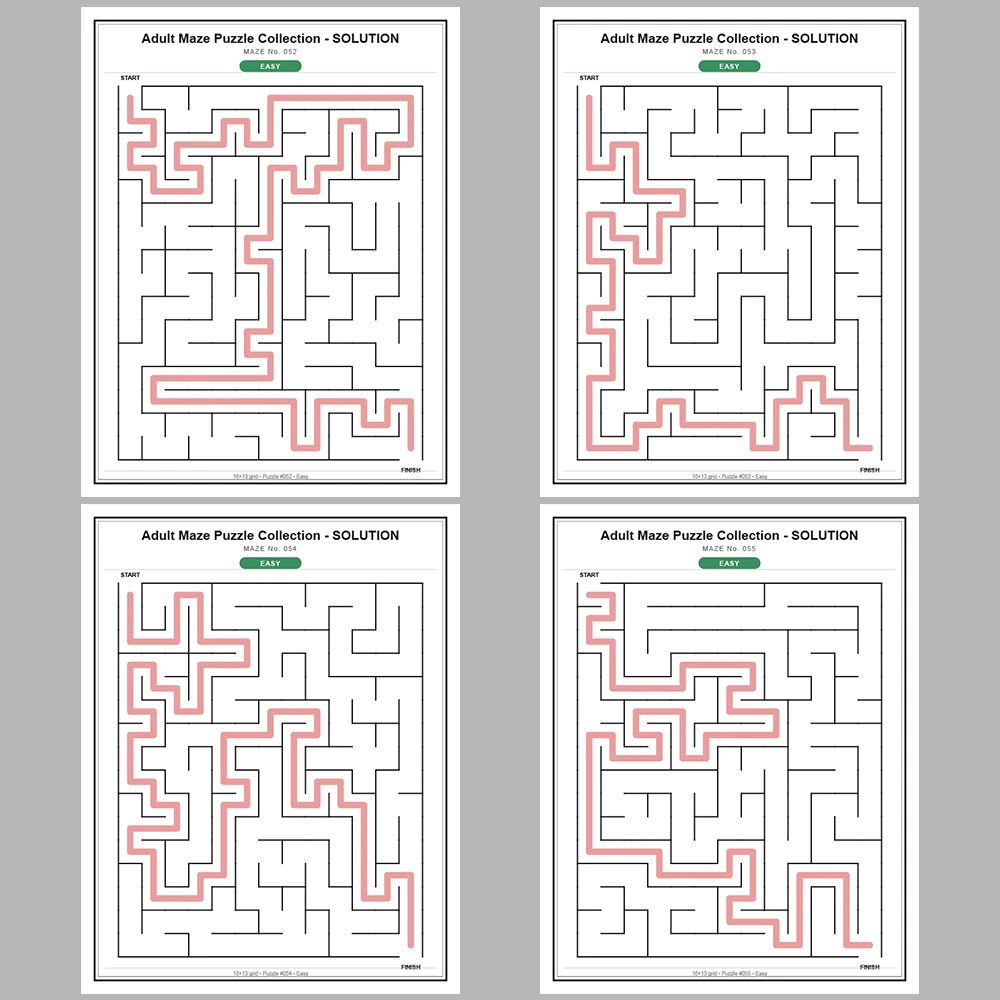 Maze Puzzle Easy 50 Pages of Puzzles – Vol. 2