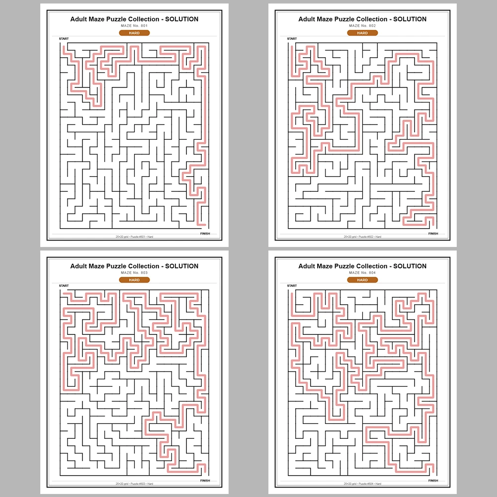 Maze Puzzle Hard 50 Pages of Puzzles – Vol. 17