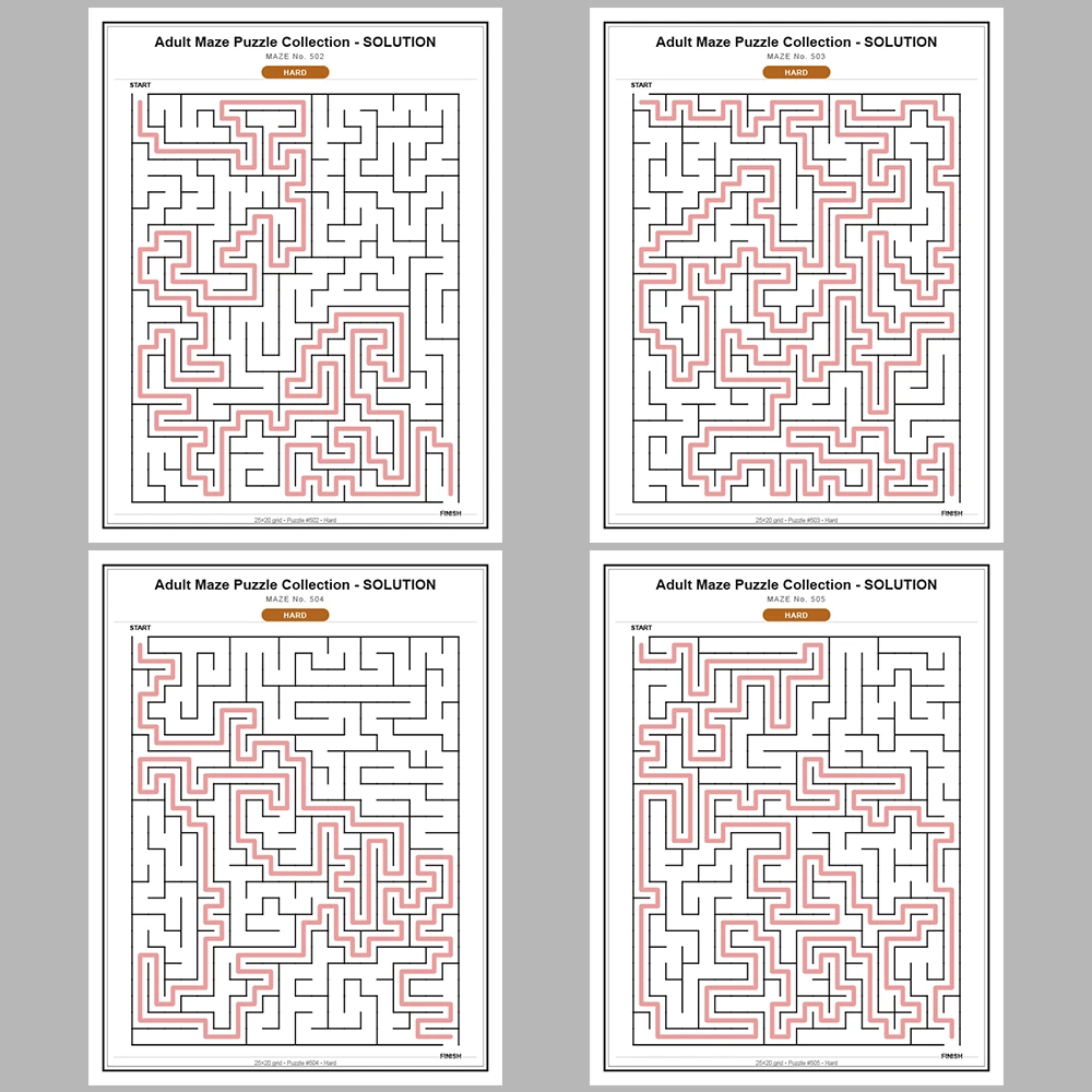 Maze Puzzle Hard 250 Pages of Puzzles – Vol. 3