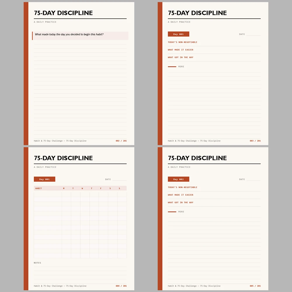 Habit & 75 Day Challenge