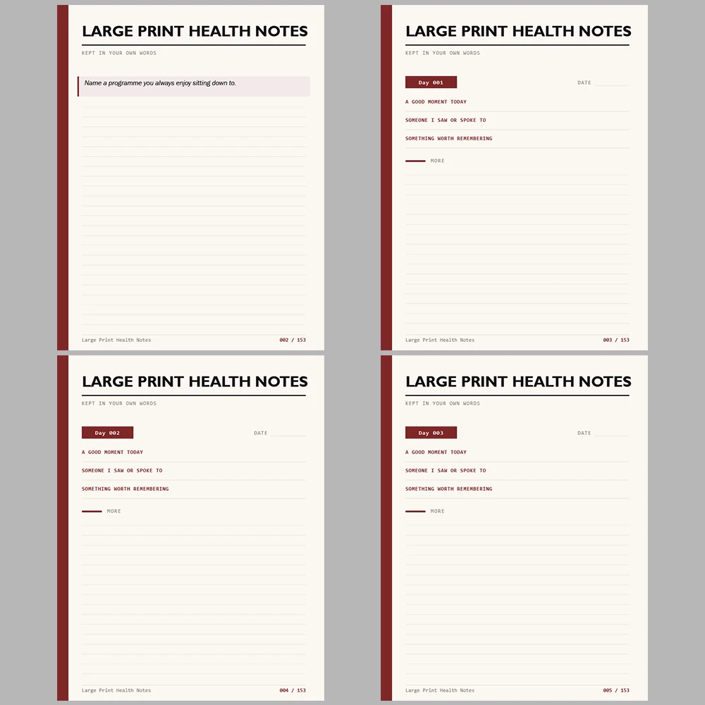 Large Print Health Notes