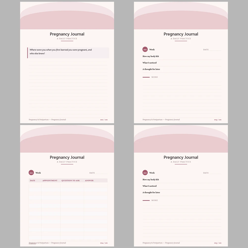 Pregnancy & Postpartum Pregnancy Journal