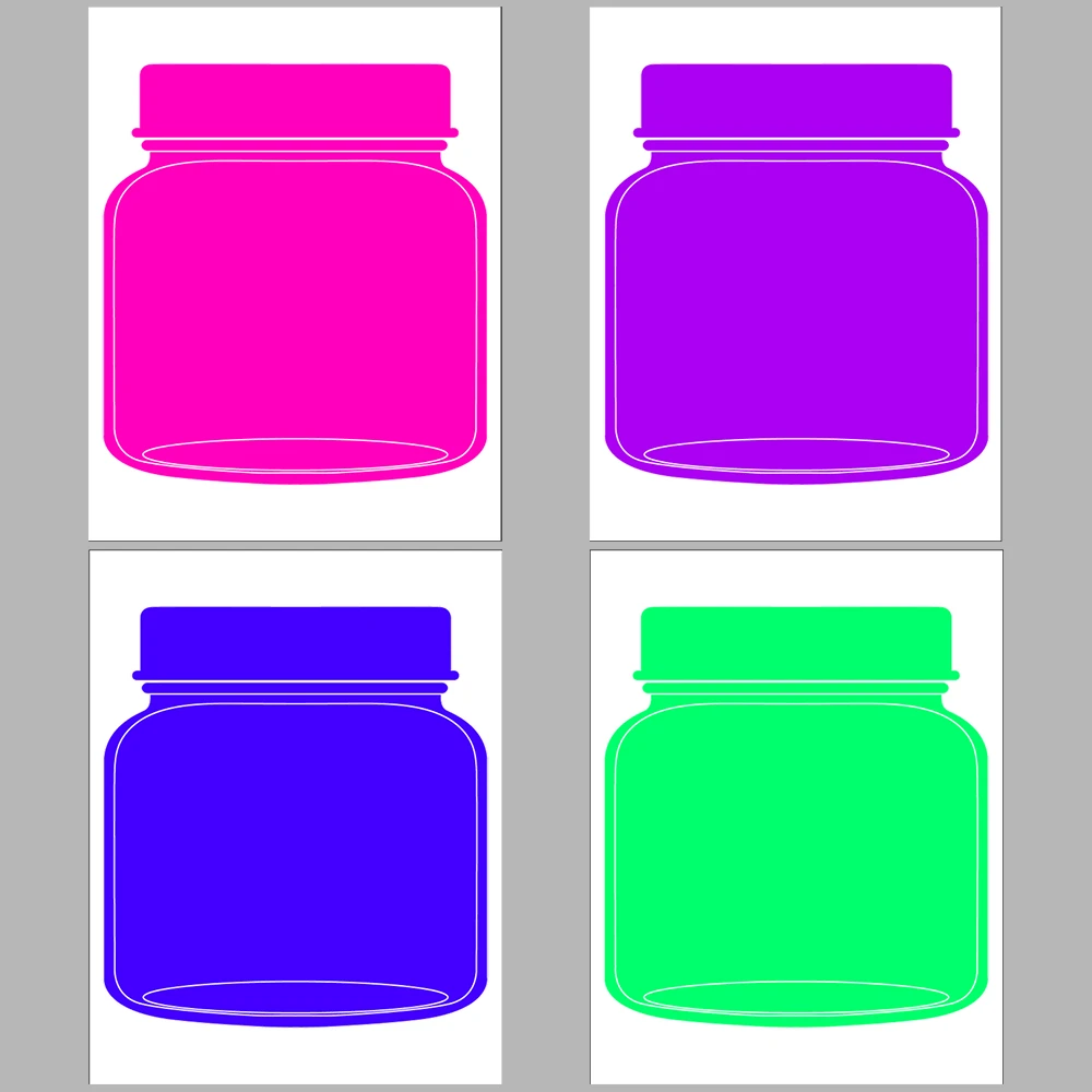 I Am Filling the Jars with the Appropriate Colors
