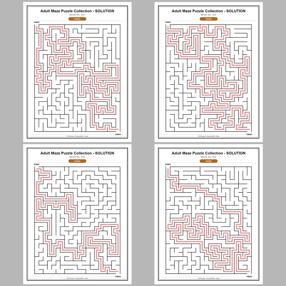 Maze Puzzle Hard 50 Pages of Puzzles – Vol. 9