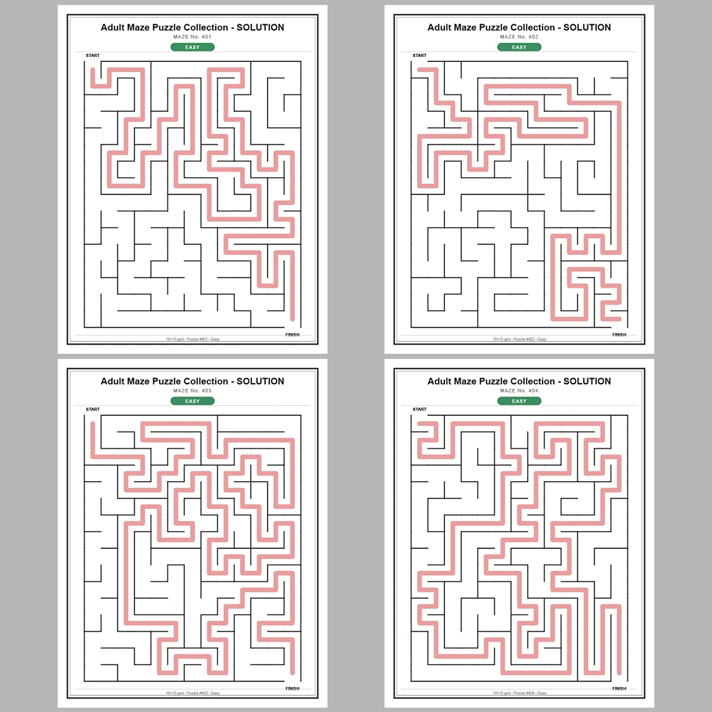 Maze Puzzle Easy 50 Pages of Puzzles – Vol. 9