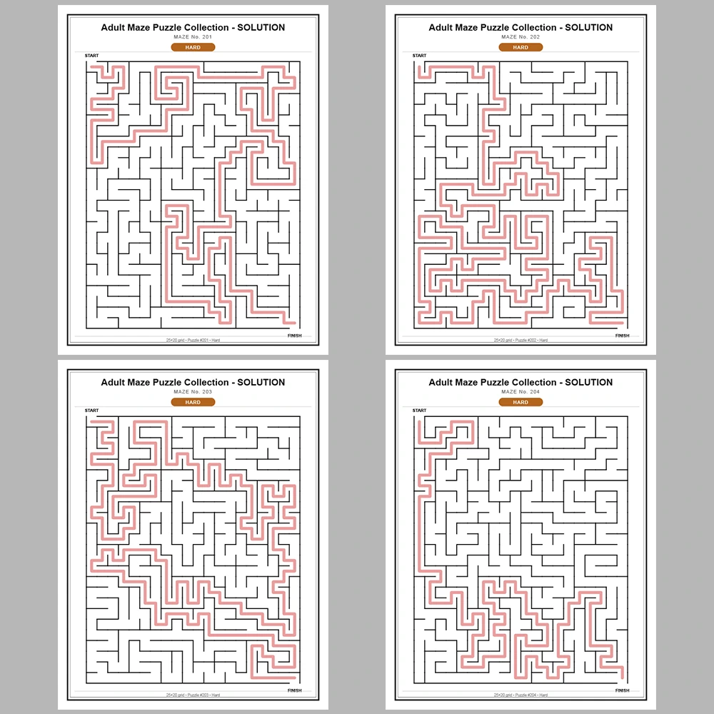 Maze Puzzle Hard 50 Pages of Puzzles – Vol. 5