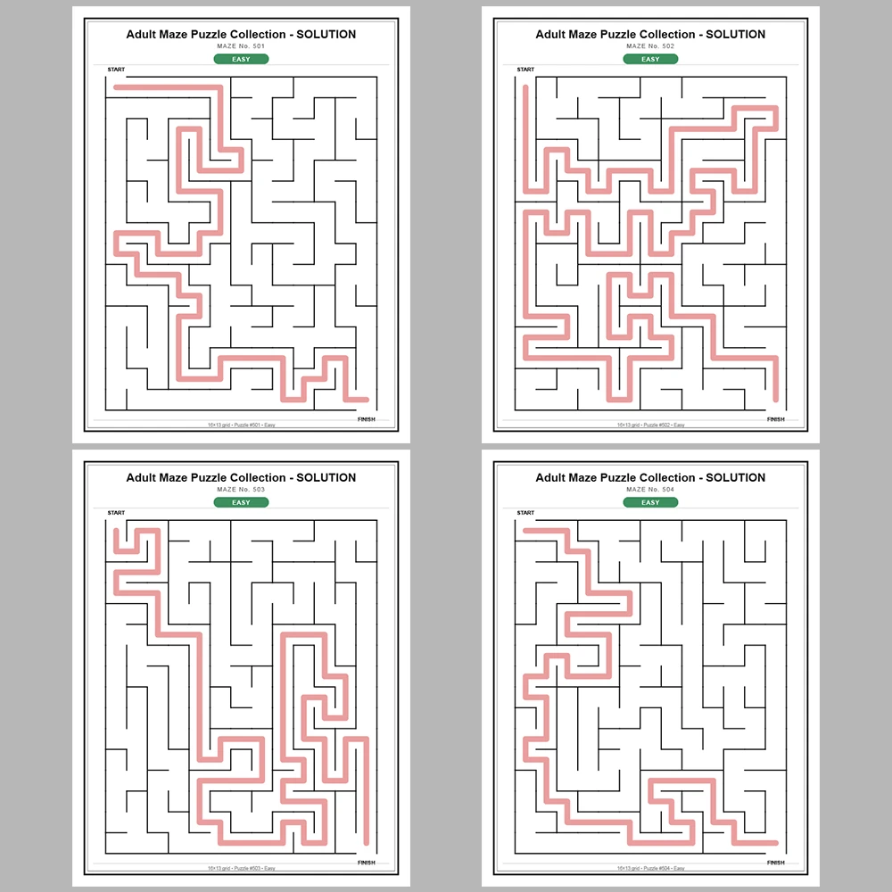 Maze Puzzle Easy 50 Pages of Puzzles – Vol. 11