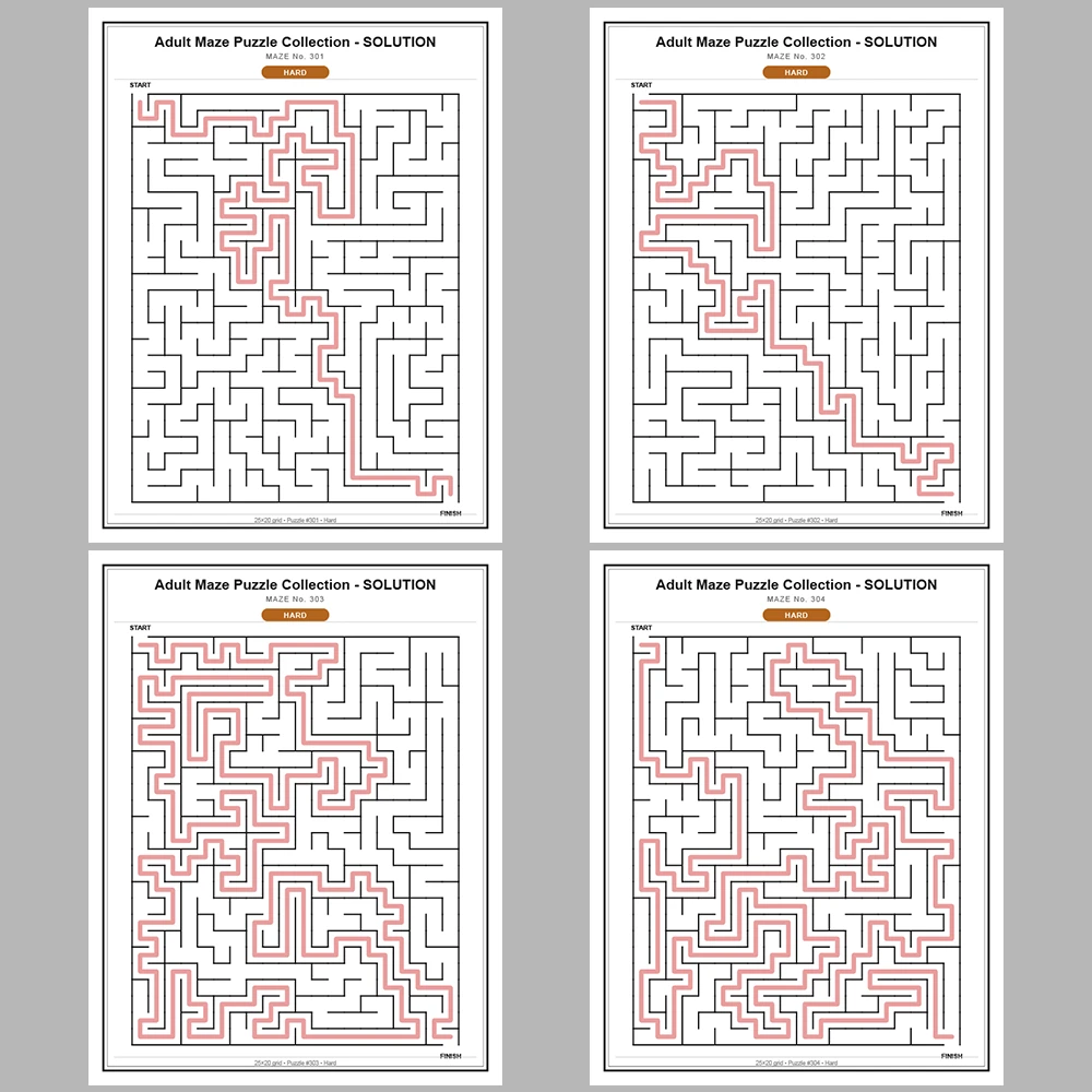 Maze Puzzle Hard 50 Pages of Puzzles – Vol. 7