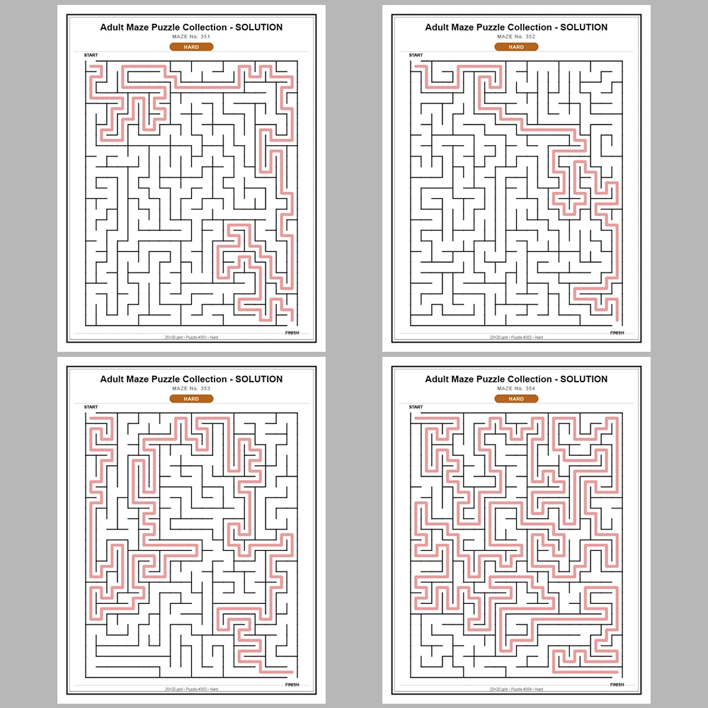 Maze Puzzle Hard 50 Pages of Puzzles – Vol. 8