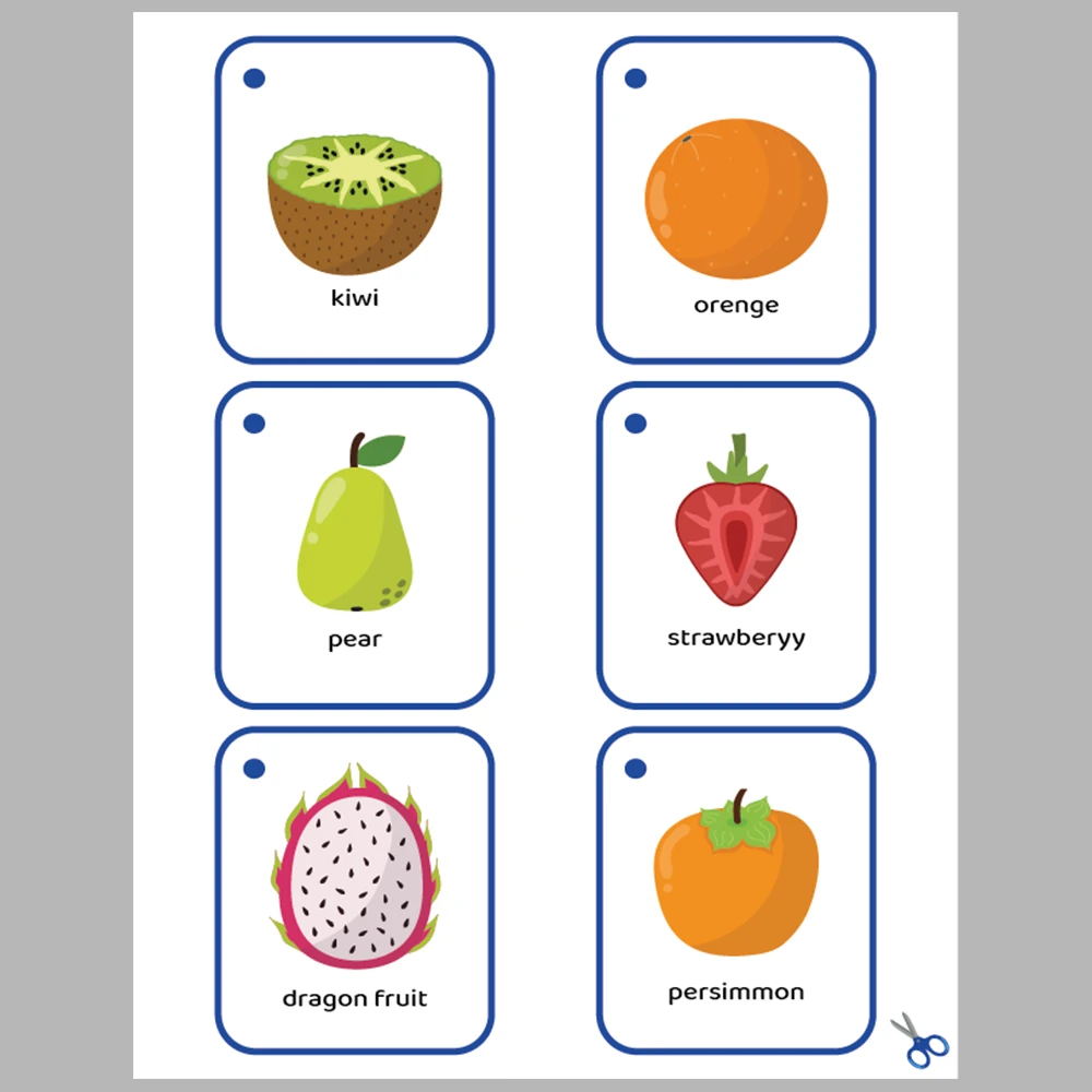 Learning Fruits 36 Flashcards