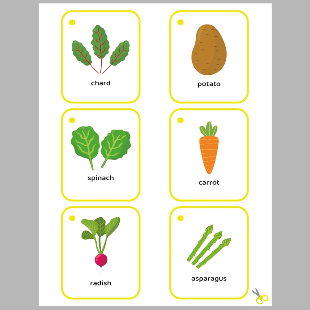 Learning Vegetables 30 Flashcards