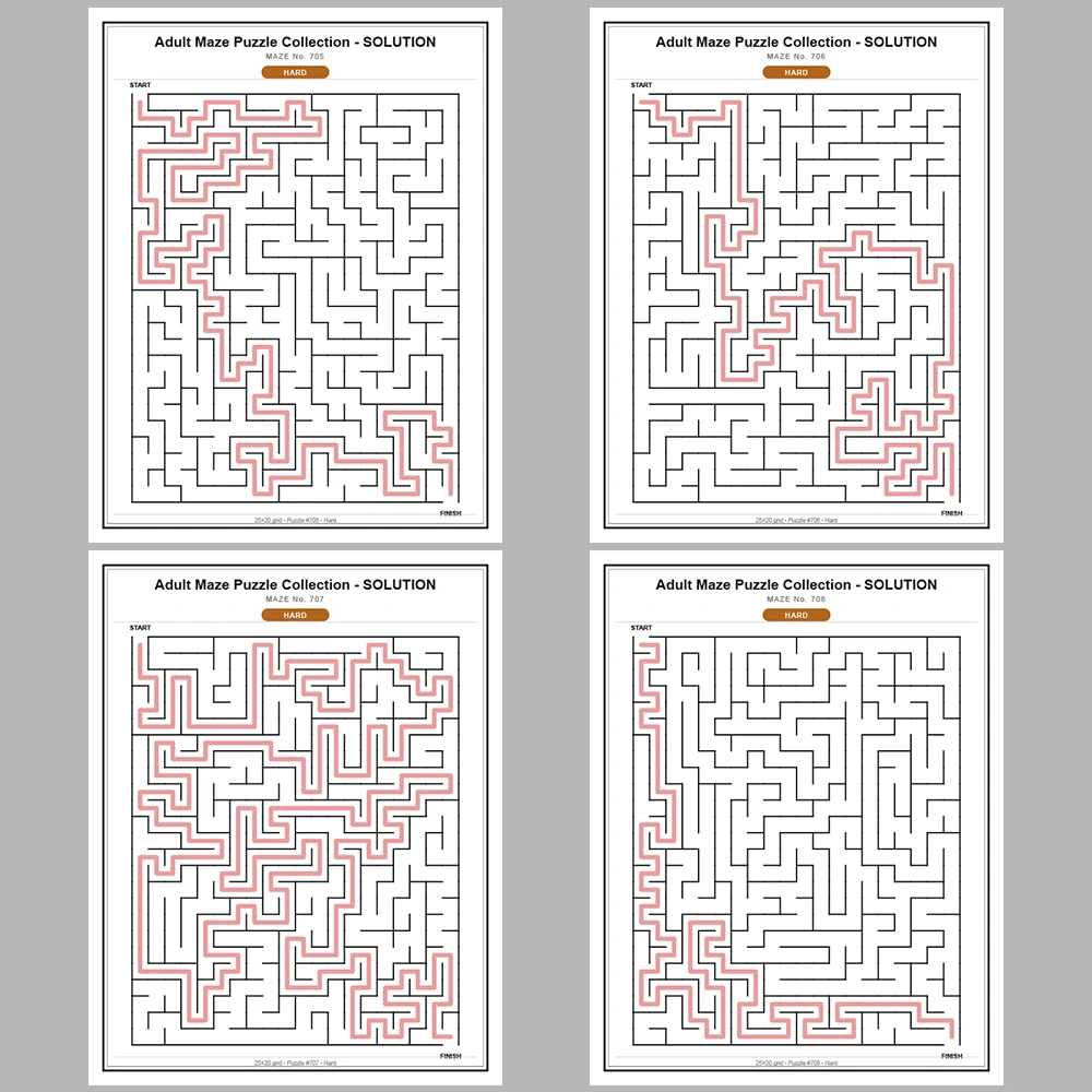 Maze Puzzle Hard 50 Pages of Puzzles – Vol. 15