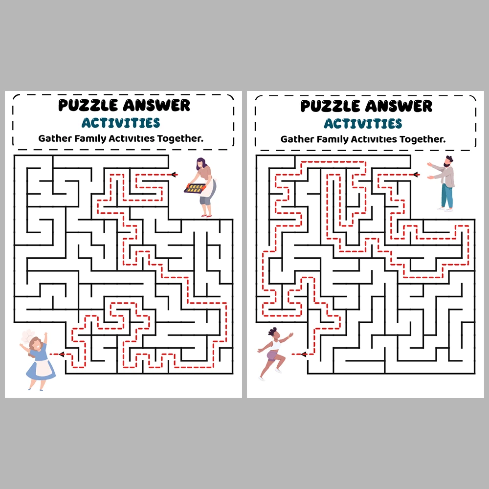 Activities Kids Maze Puzzle 10 Pages of Puzzles