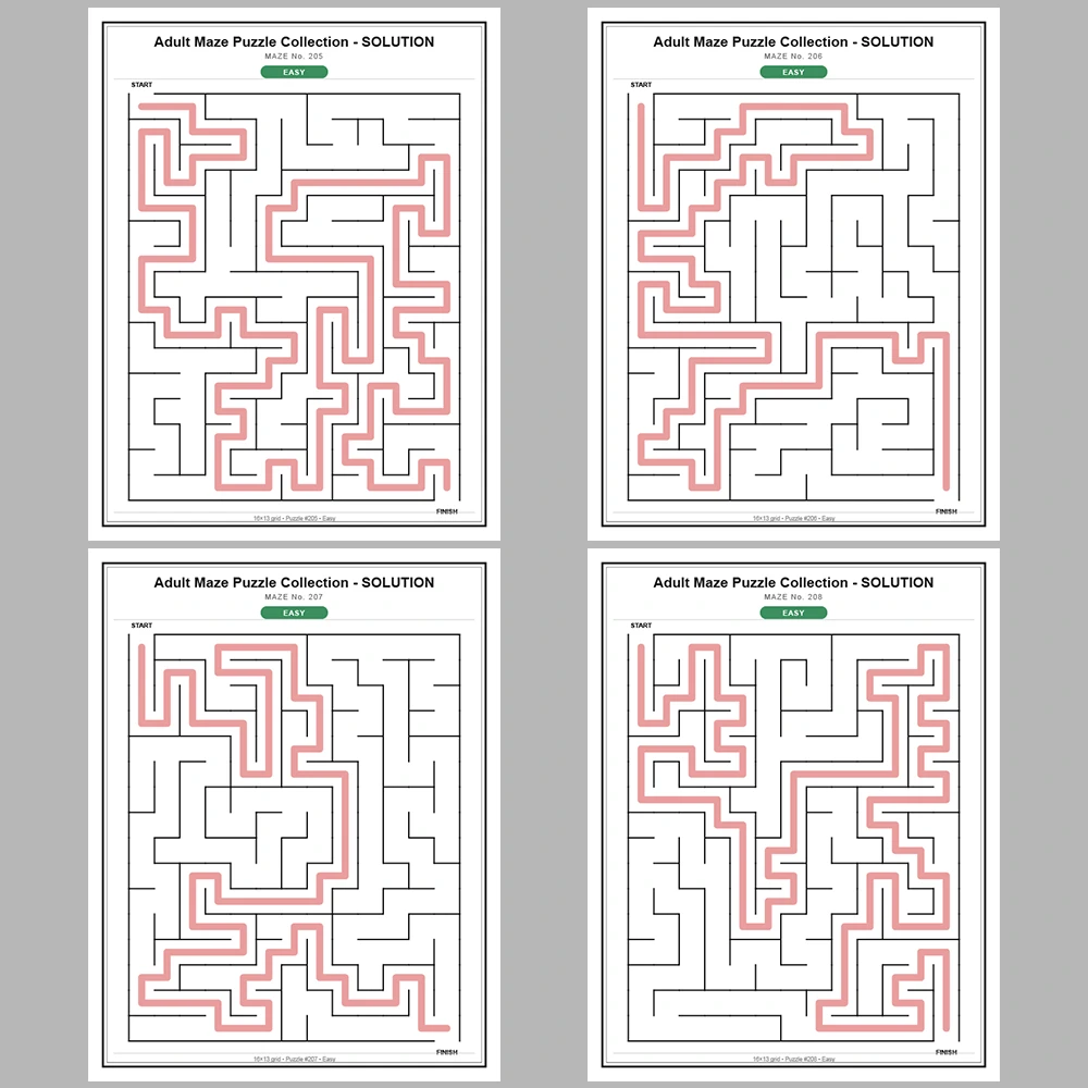 Maze Puzzle Easy 50 Pages of Puzzles – Vol. 5